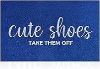 Vista 24 de Felpudo de entrada para entrada lindo cartel de zapatos Quítatelos Señal de bienvenida Felpudos para puerta delantera Felpudos divertidos