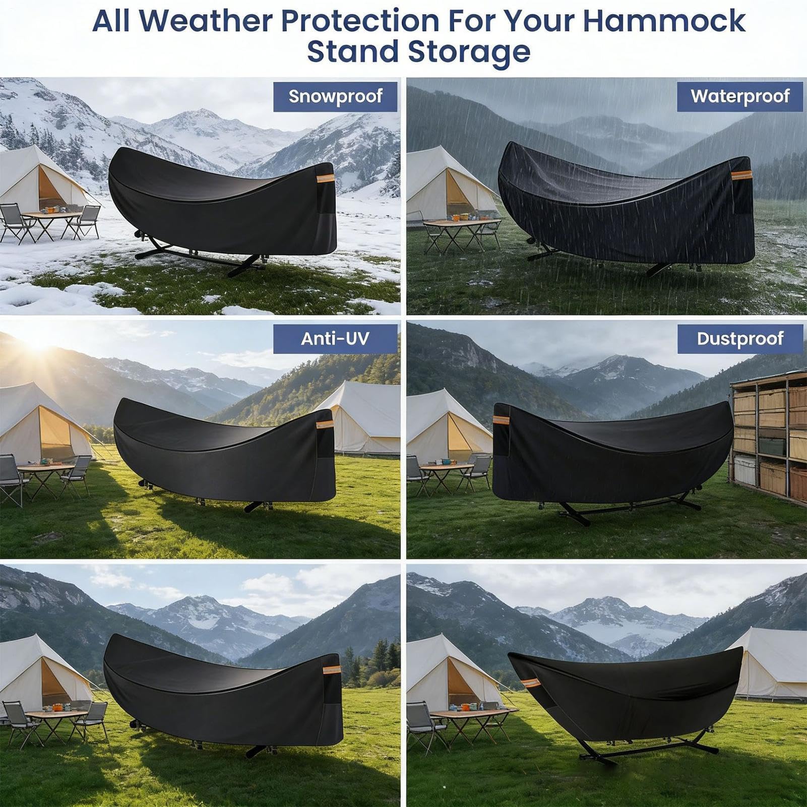 de hamaca Protector Resistente al Agua y Polvo | Cubierta de Hamaca Impermeable para actividades al aire libre: senderismo, bicicleta, ciclismo, montaña, pesca, picnic y