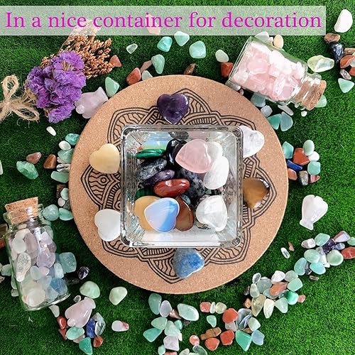 Miniatura 4 de YATOJUZI Juego de piedras de amor naturales de ojo de tigre de 1 pulgada, piedras de amor pulidas a granel, piedras preciosas pulidas para el pulgar