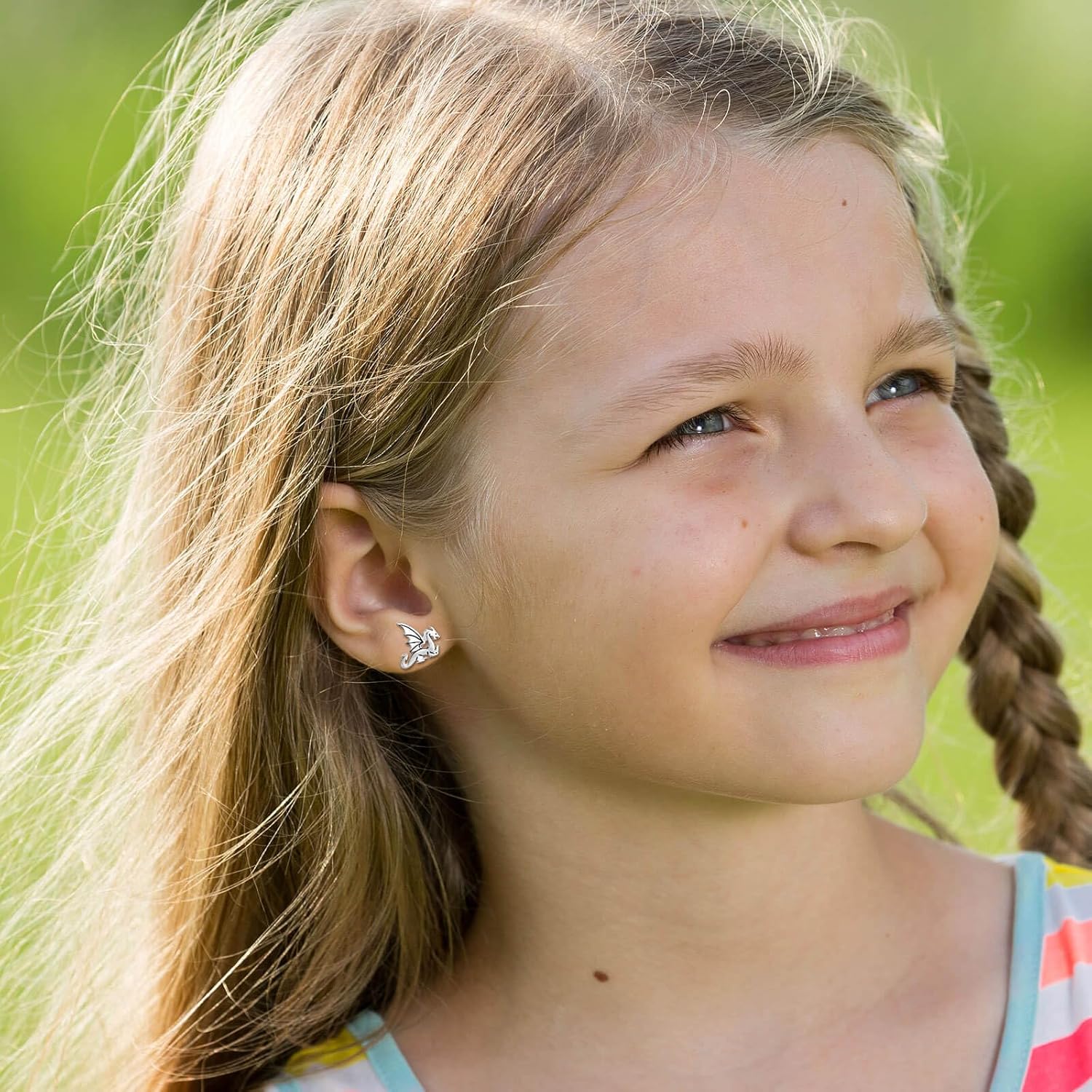 Sterling Silver Animal Earrings Jewelry: Hypoallergenic Highland Cow Dragon Koala Bear Fox Animal Stud Earrings with Safety Screwback Birthday Christmas Earrings Jewelry Gift for Women Animal Lovers - Image 2