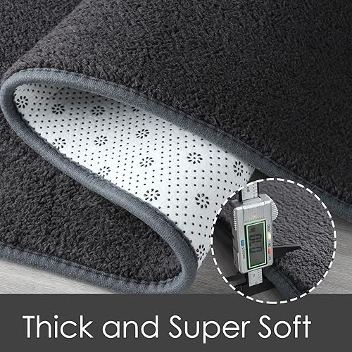 Miniatura 2 de AROGAN Alfombra de pasillo para dormitorio, 2 x 6 pies, alfombras lavables con espuma viscoelástica para pasillos, entrada, alfombra mullida para