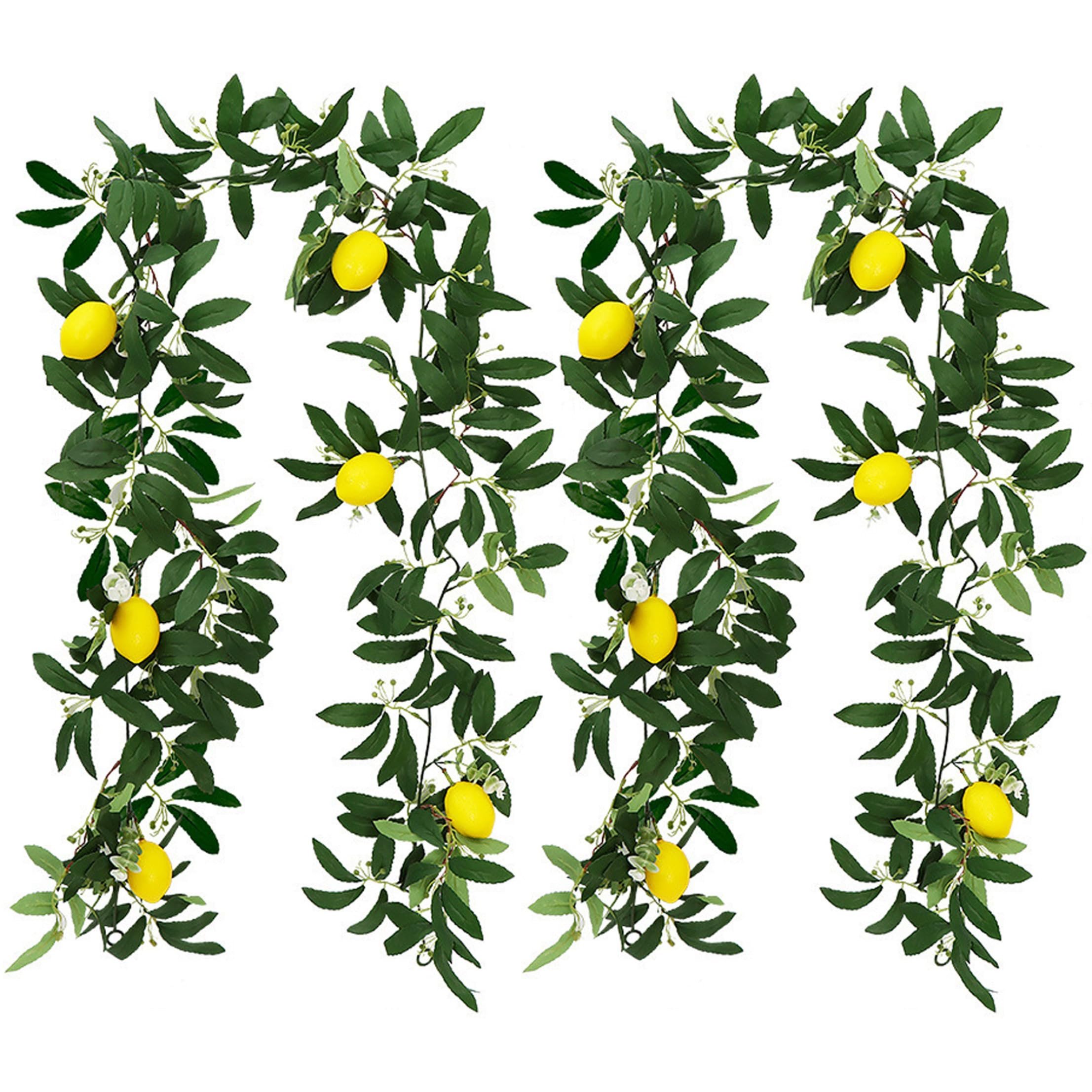 Guirlandes de citrons artificiels haut de gamme pour intérieur
