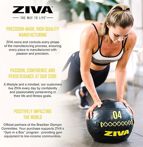 Miniatura 7 de ZIVA Pelota de pared suave  Pelota de ejercicio con peso altamente duradera para entrenamiento de fuerza y acondicionamiento, varios colores, peso