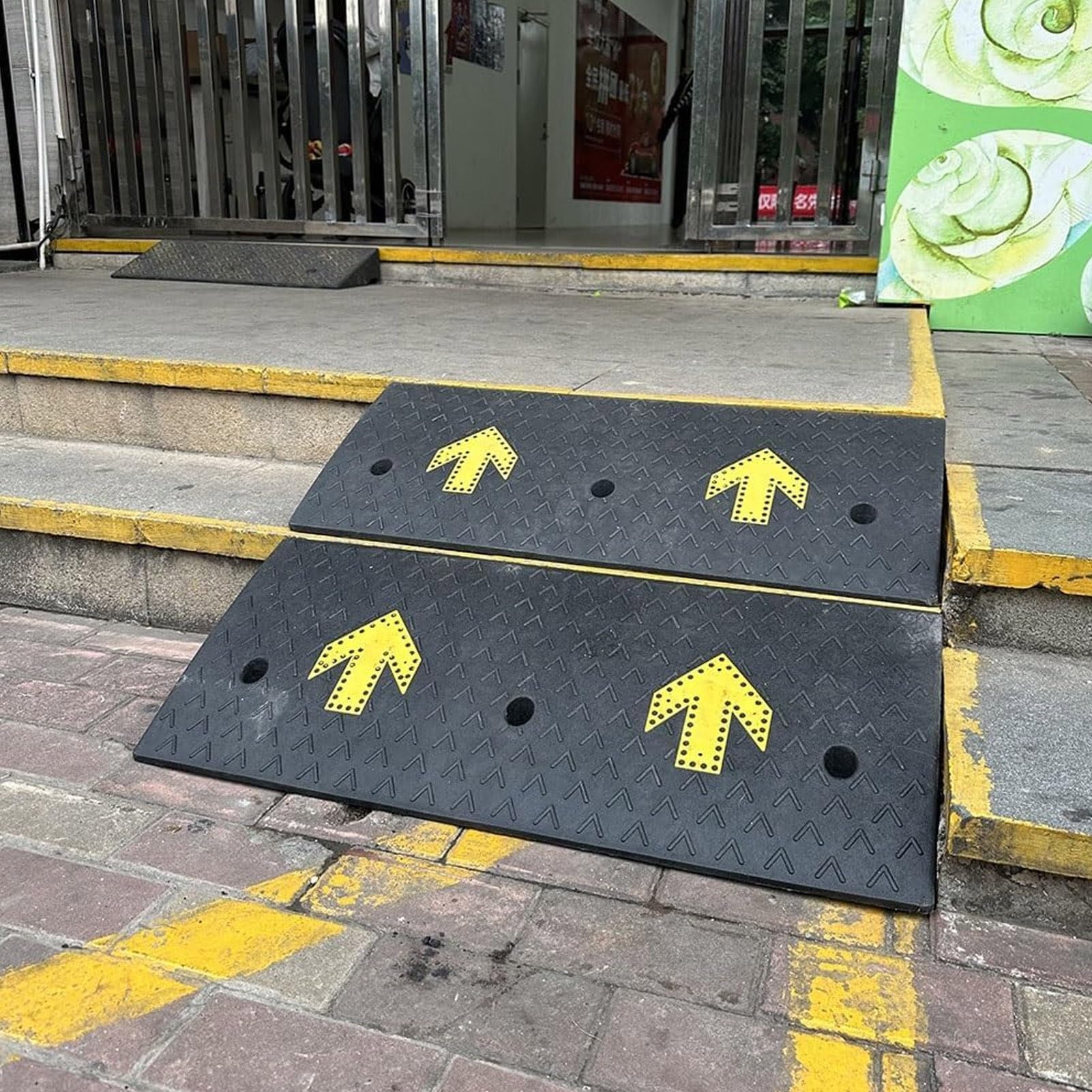 Rampe Trottoir en Caoutchouc, Rampes D'accès Antidérapante pour Voiture, Allée, Trottoir, Scooter