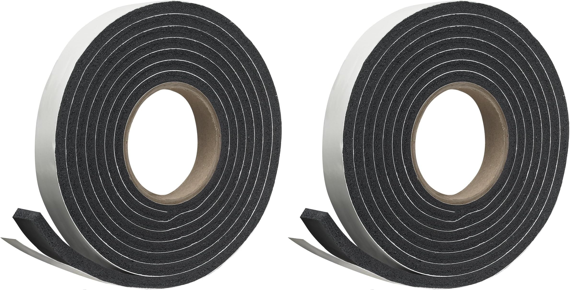 Frost King P Self-Stick Rubber Foam Weatherseal, 1" W, 5/16" T, 10 ft L, Black (Pack of 2)