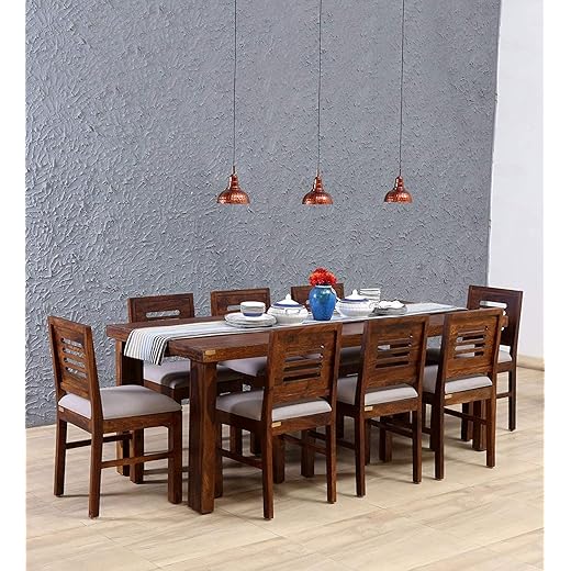 JEENWOOD Sheesham Wood Dining Table 8 Seater