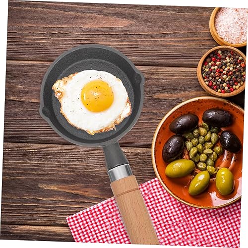 Miniatura 2 de Yardwe Sartén Mini Sartén Cuerpo de Hierro Resistente Ideal para Cocinar Tortilla Desayuno
