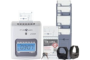 Pyramid Time Clock Punch Machine: 2500K1 Time Clock Bundle