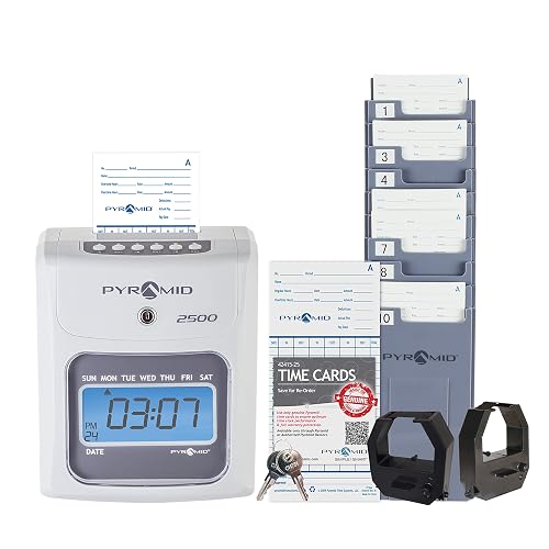 Pyramid Time Systems - 2500 Auto-Aligning Time Clock Bundle [2500K1]