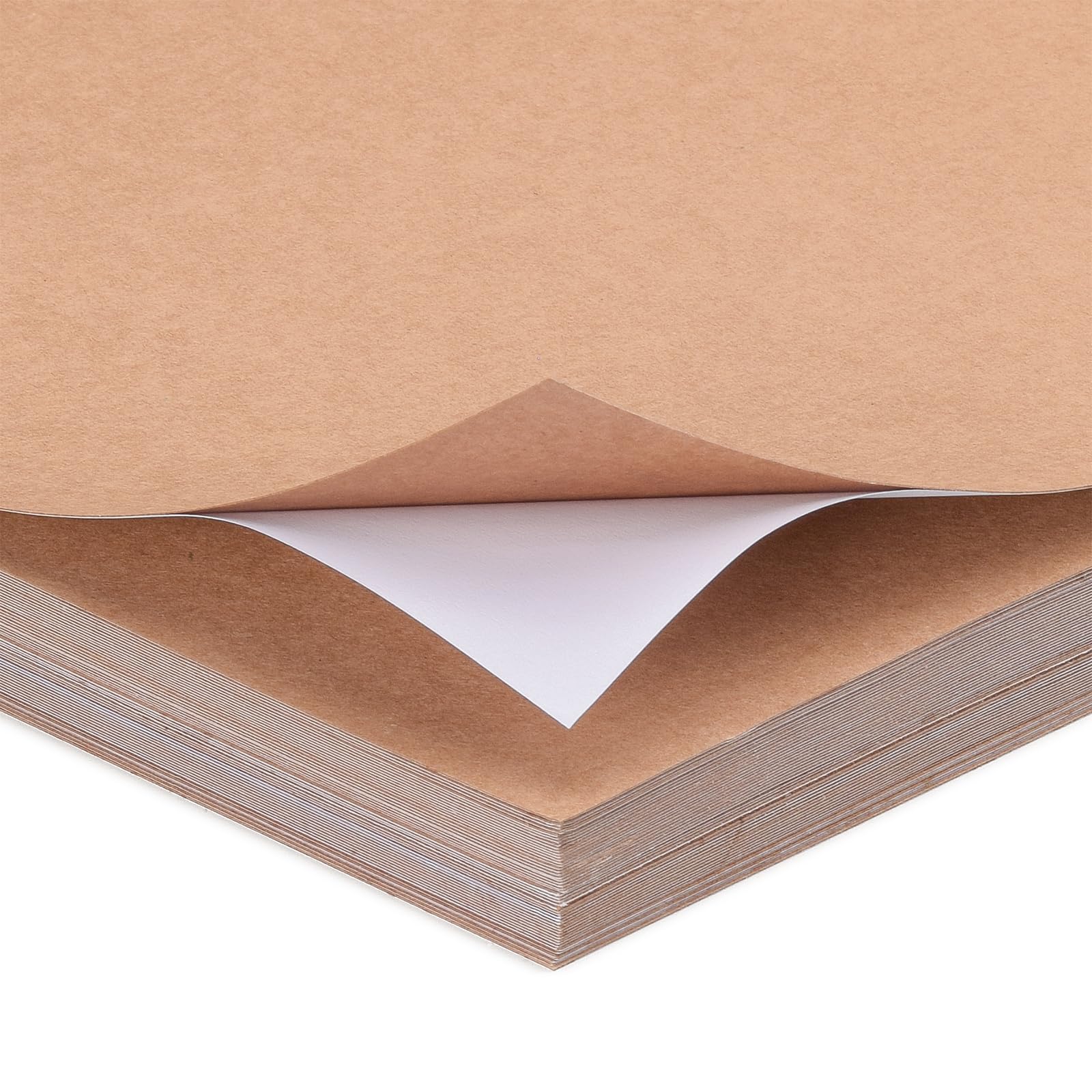 Florence Selbstklebend Cardstock Kraft (Braun) - Bastelpapier 30,5 x 30,5 cm Farbenmix - 50 - Bedruckbares Papier - Karten Basteln, Scrapbooking und Hobbyprojekte - 216 gsm