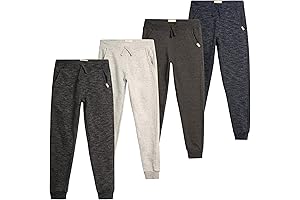 Vintage Boys Athletic Sweatpants - 4 Pack Athletic Basic Fleece Jogger Track...