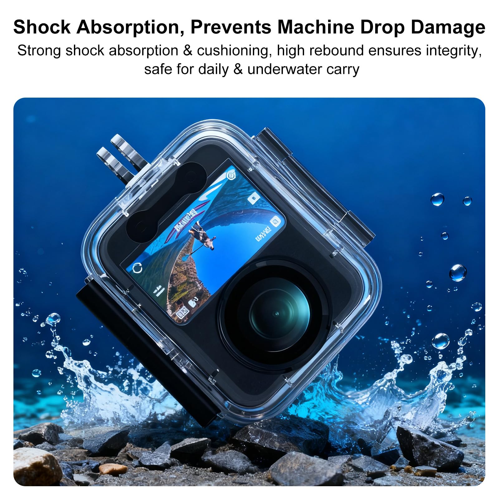 45 Meter Wasserdichtes Gehäuse für DJI Osmo 360, Unterwasser Tieftauchgehäuse, Kamera Schutzgehäuse