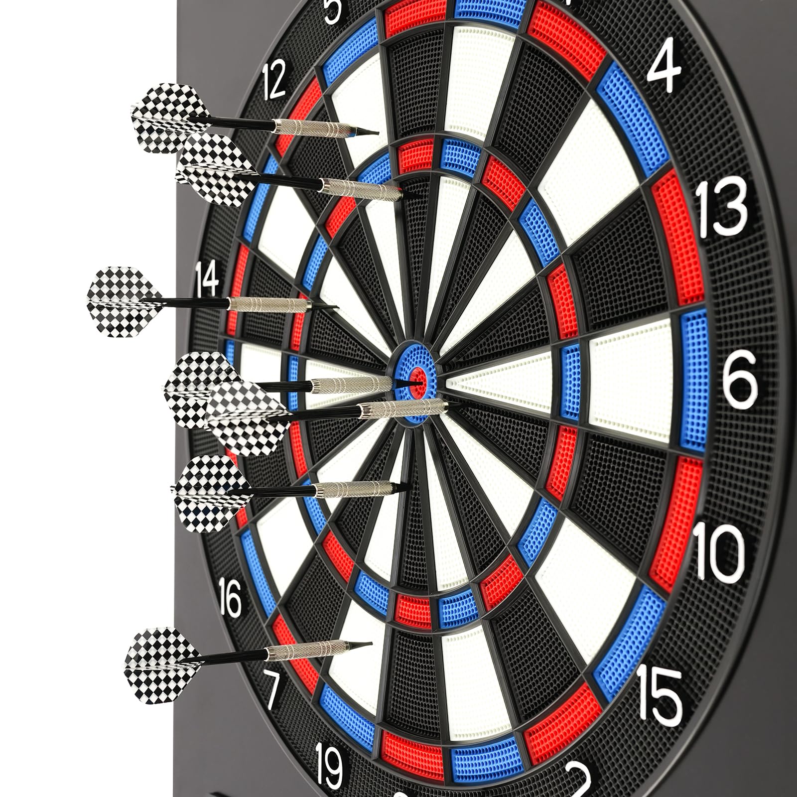 Diana electrónica con voz, pantalla 4 LED y 12 dardos, 27 categorías de juego para 1 a 16 jugadores