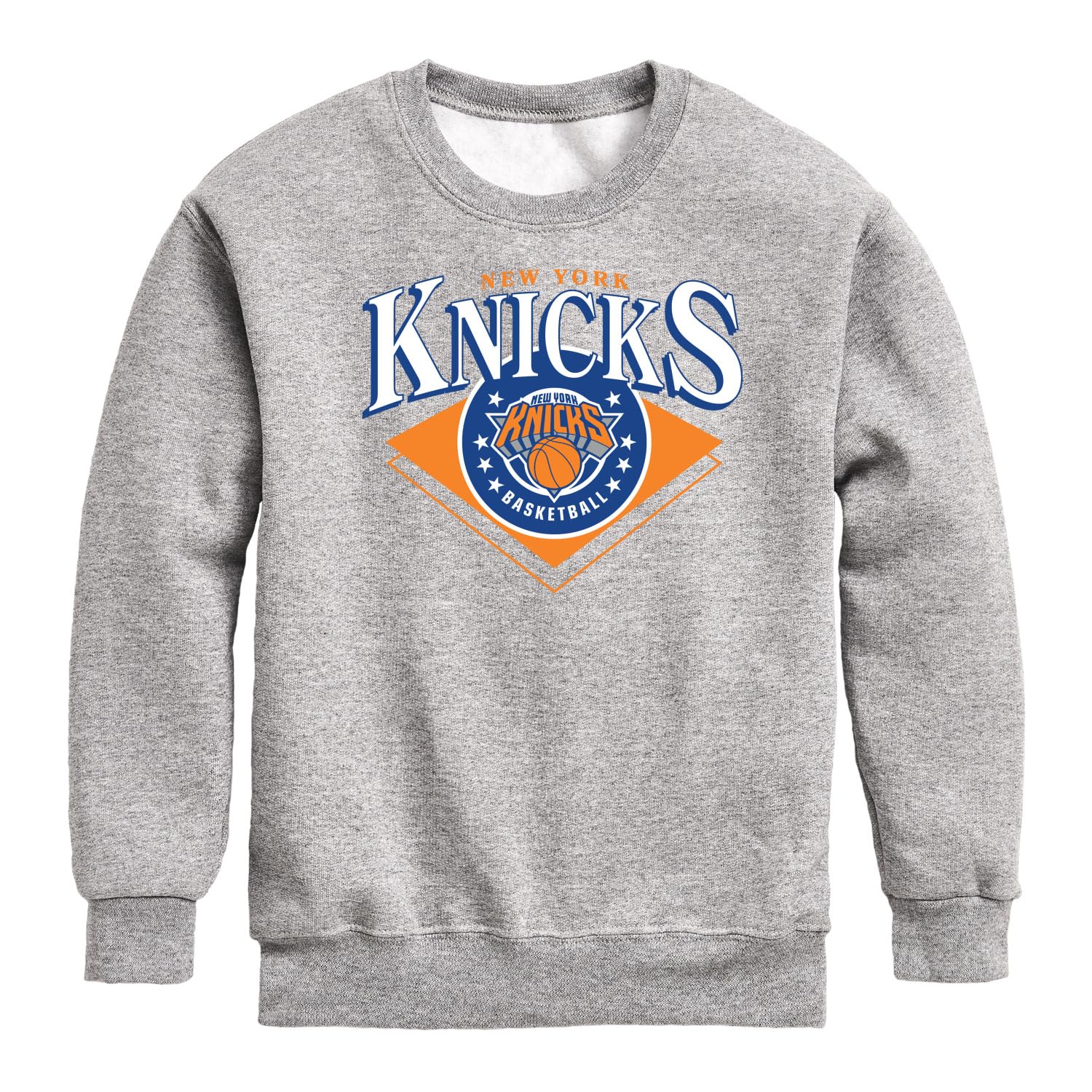Junk Food Unisex Children's X NBA Court Classic-Officially Licensed Kids Crewneck Fleece Sweatshirt, Athletic Mottled, Small, Athletic Mottled, S