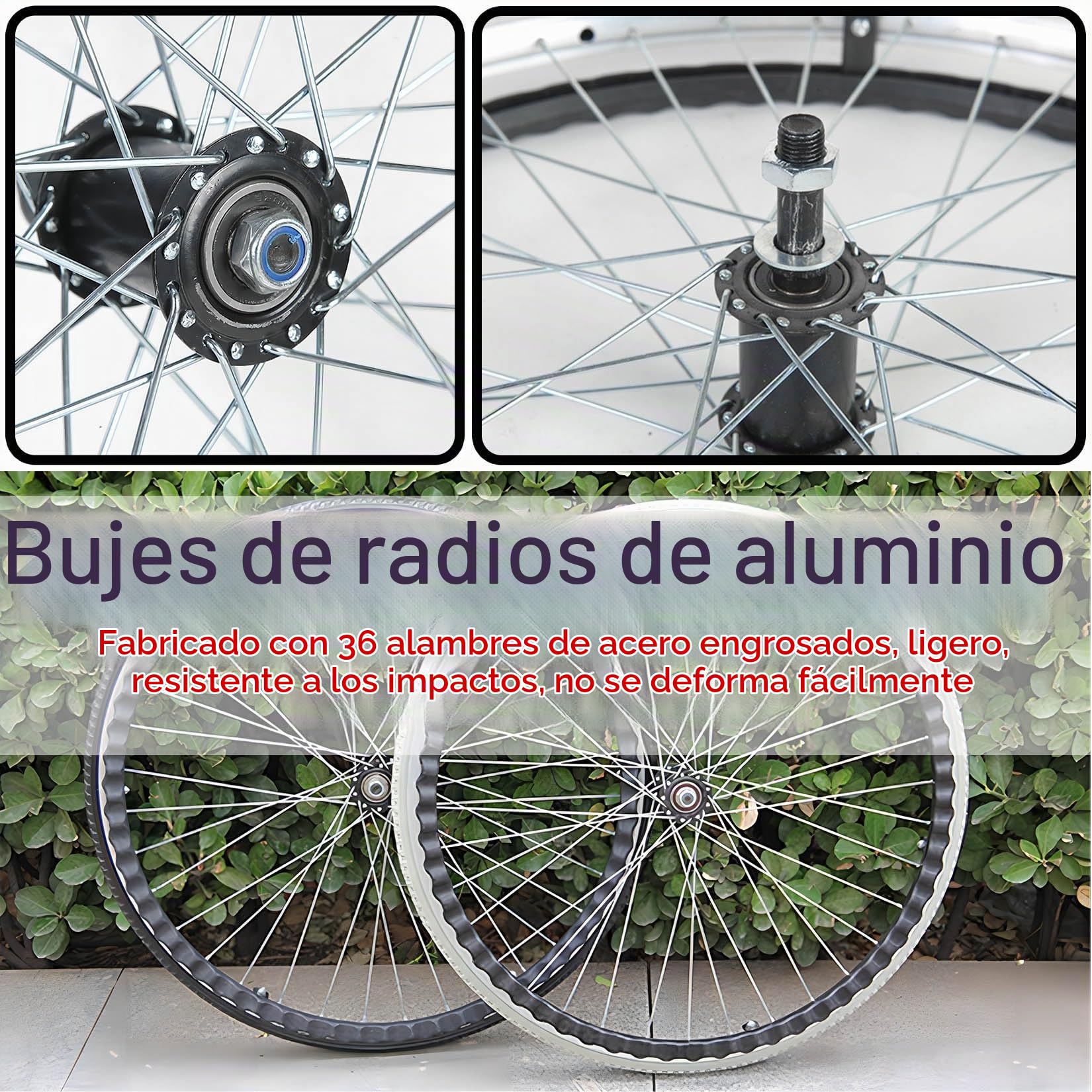 ESOYAWE Ruedas para Sillas De Ruedas 24 Pulgadas 2 Piezas, Antideslizante Poliuretano Ruedas Traseras para Silla De Ruedas, Aluminio Ligero Accesorios para Sillas De Ruedas Minusvalidos (Color : Blac
