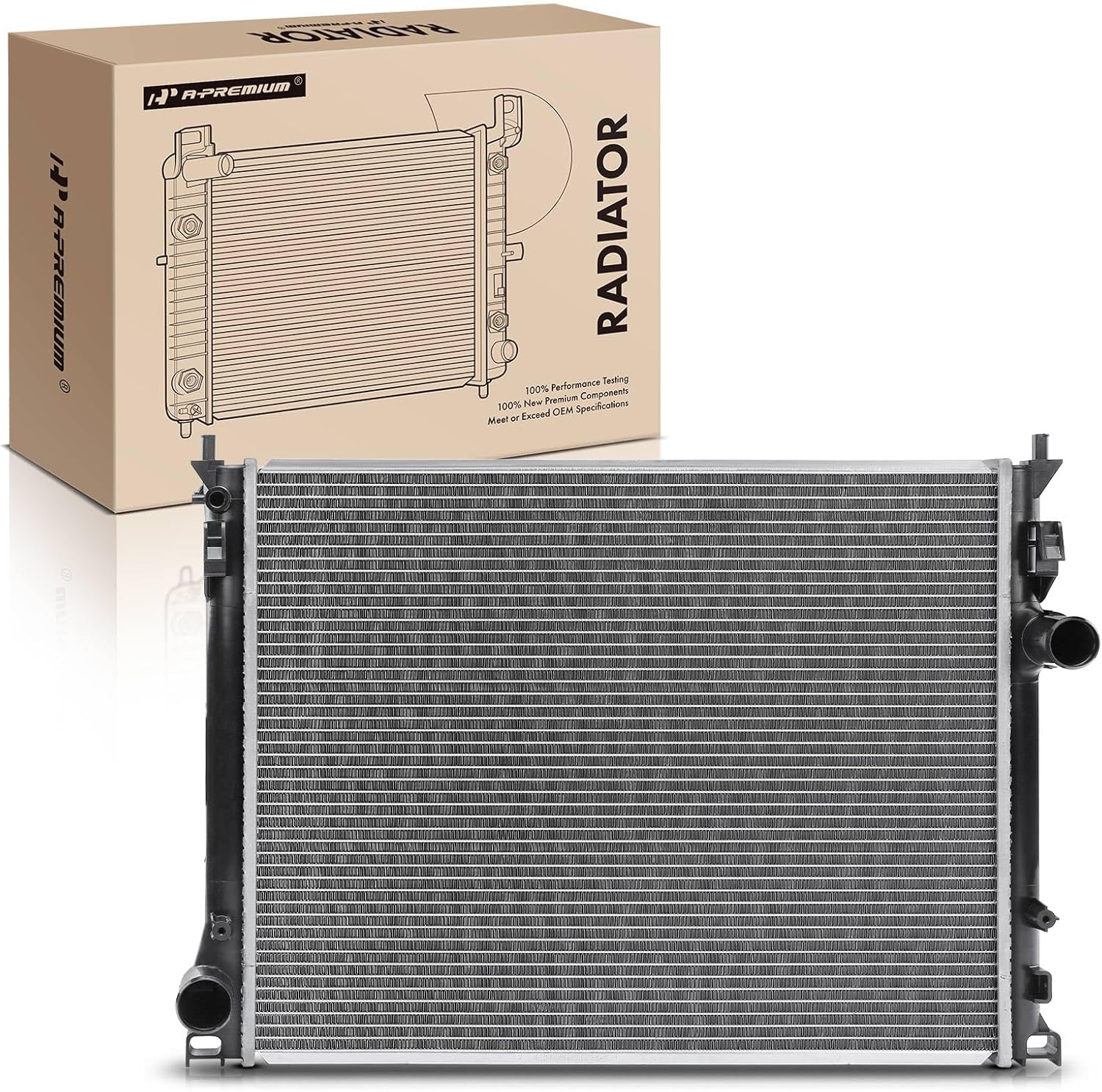 A-Premium Engine Coolant Radiator Assembly Compatible with Dodge Charger, Challenger & Chrysler 300 2009-2010, 5.7L 6.1L, Automatic Transmission, Replace# 68050131AA