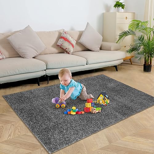 Miniatura 8 de COZYLOOM Alfombra de pasillo de 2 x 6 pies, moderna para interiores, alfombra lanuda con respaldo de goma, suave y esponjosa, para entrada, pasillo,