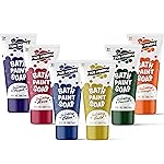 Tub Works Bath Paint Soap Bath Toy, Shimmer 6 Pack | Non-Toxic | Washable Bathtub Paint for Finger Painting on Tub Walls | Ideal Toddler Bath Toys for Creative Play | Easy to Clean, Fun Paint Soap