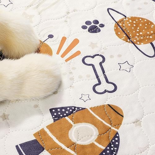 Miniatura 6 de Siwa Mary Almohadillas lavables para orina de perros, 1 paquete de 72 x 72 pulgadas, almohadillas antideslizantes para perros, almohadillas