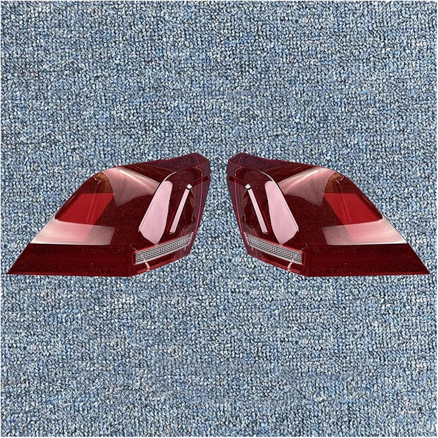 Auto Tail Lamp Light Case Compatible with Tiguan L 2017-2021 Car Taillight Cover Lampshade Lampcover Caps Taillamp Shell(Low Outside A Pair)