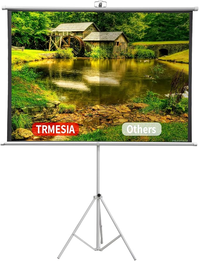 Pantalla de Proyector Portátil 60 Pulgadas con Trípode y Bolsa miniatura 7