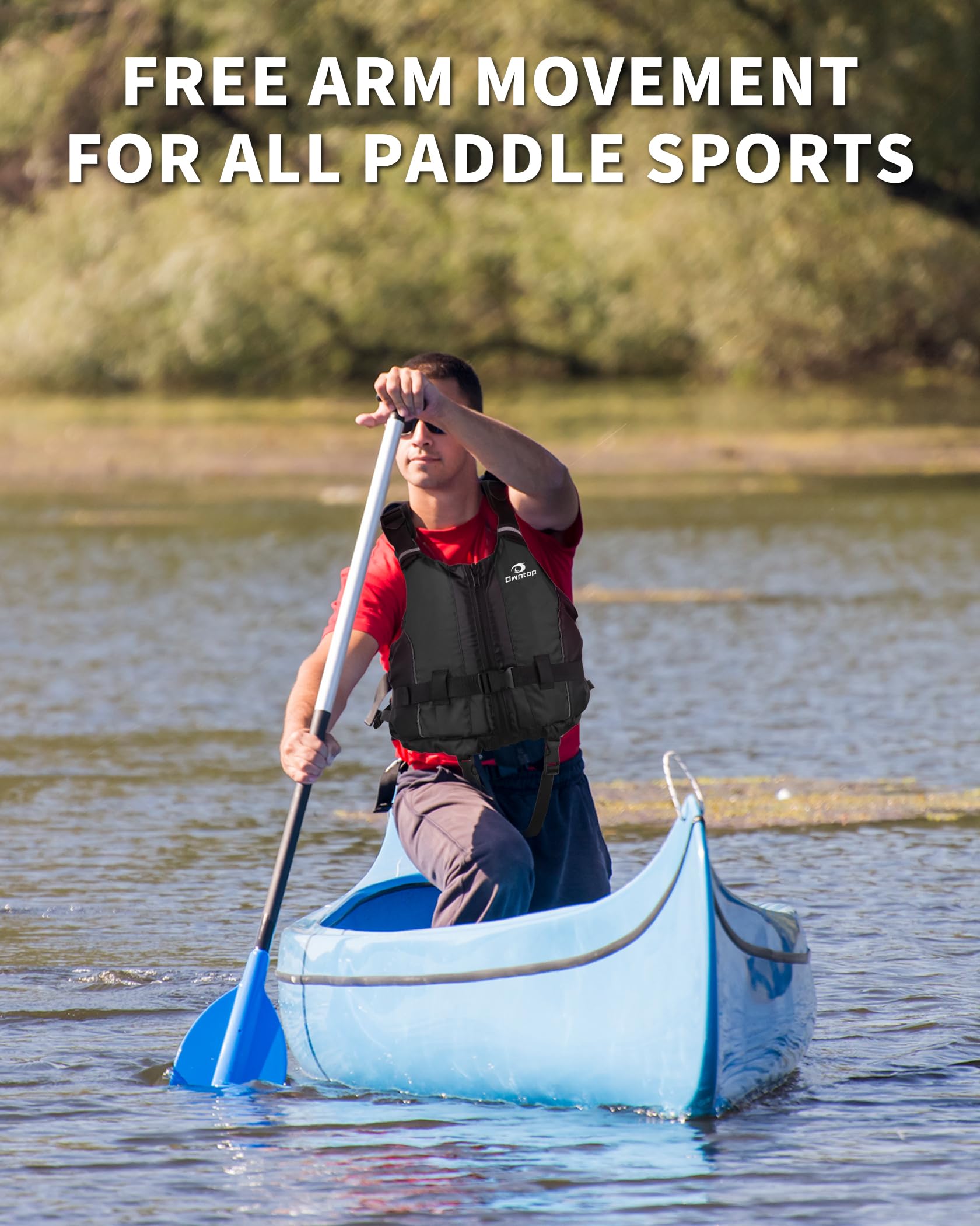 Owntop Giubbotto di Galleggiamento Adulti con Cinturino all'Imbracatura per Paddleboarding Kayak