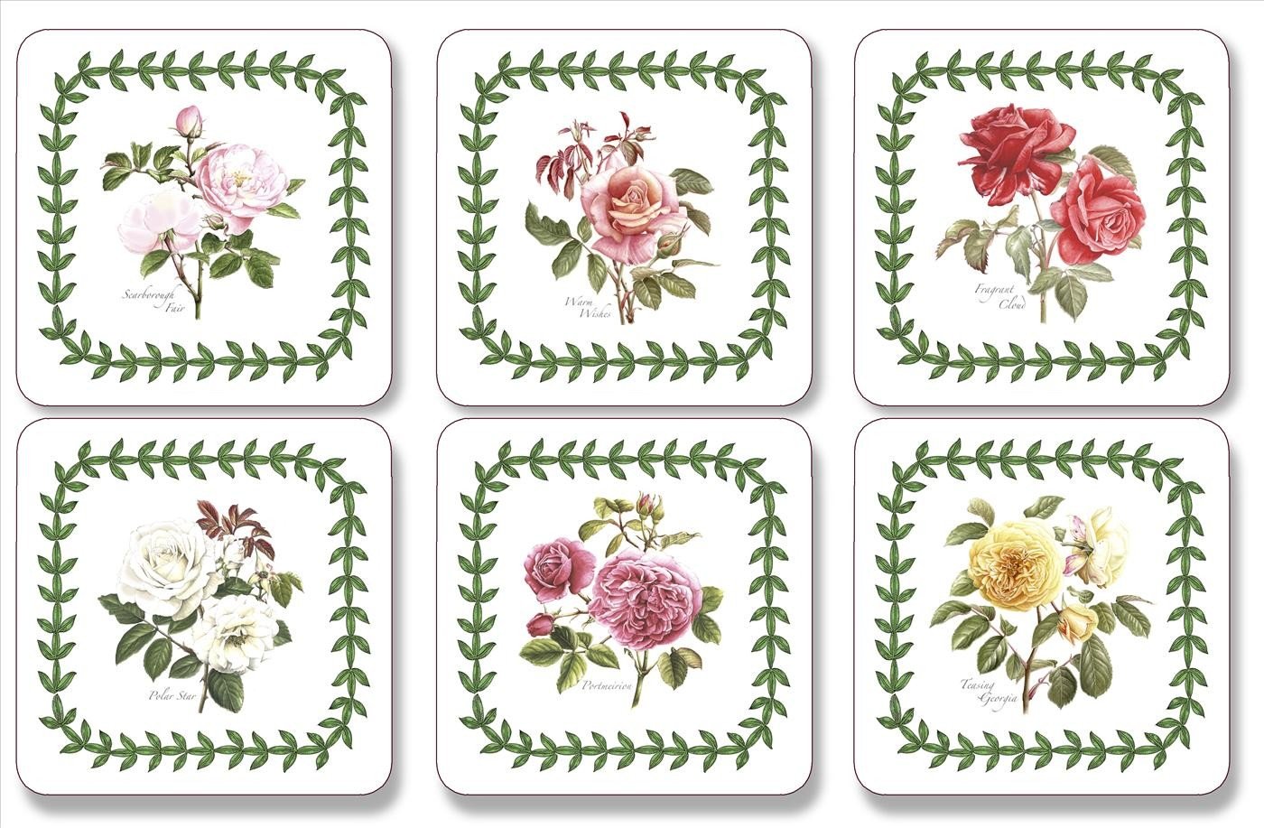 Pimpernel Botanic Roses Coasters Set of 6 Amazon.in Home & Kitchen
