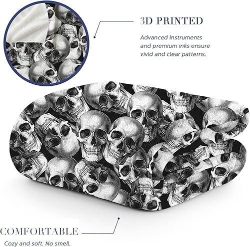 Miniatura 5 de Reunbmq Manta de franela de forro polar súper suave, ligera y cómoda, manta con estampado 3D para sofá, silla, sofá, cama, dormitorio, hogar