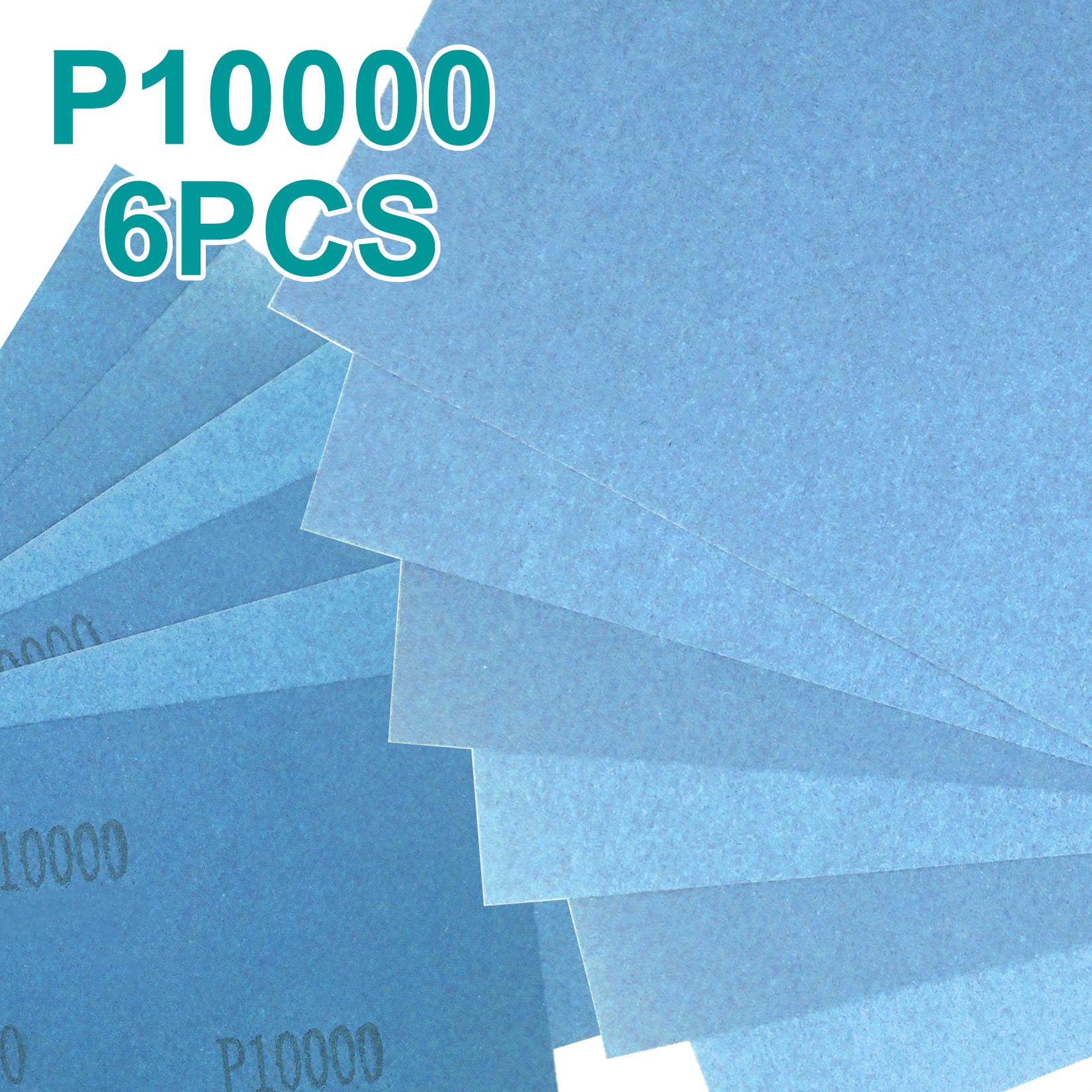 Akuoly 30 pezzi di carta abrasiva con grana 2500, 3000, 5000, 7000 e 10000 fogli di sabbiatura per auto, mobili in legno, pietra, vernice, metallo, vetro, 9,3x23 cm per foglio