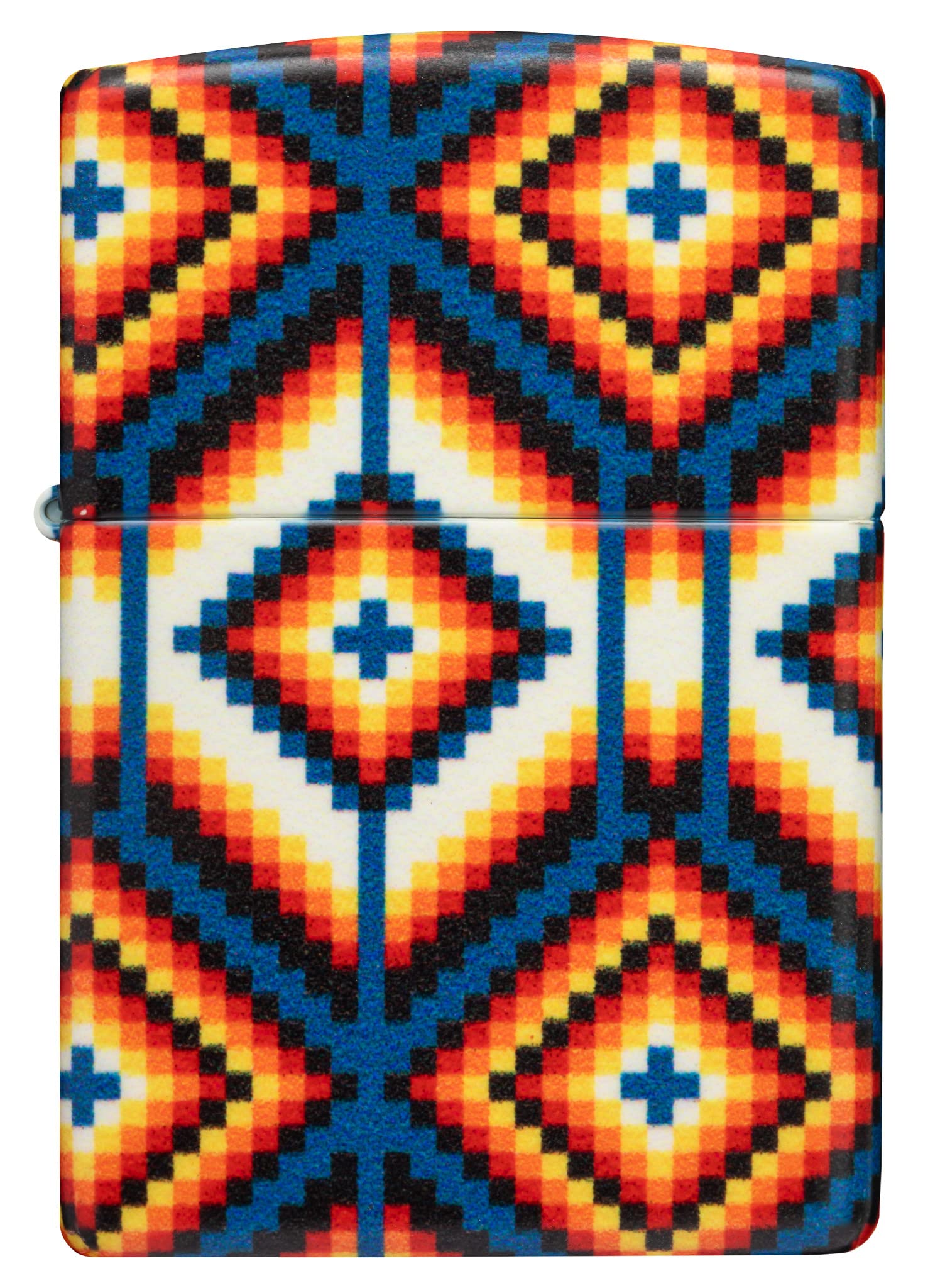 Zippo Lighter, Metal, Multicolored, One Size, Multicolor - Tribal Pattern Indigenous, 5.5 x 3.8 x 1.2 cm - Image 2