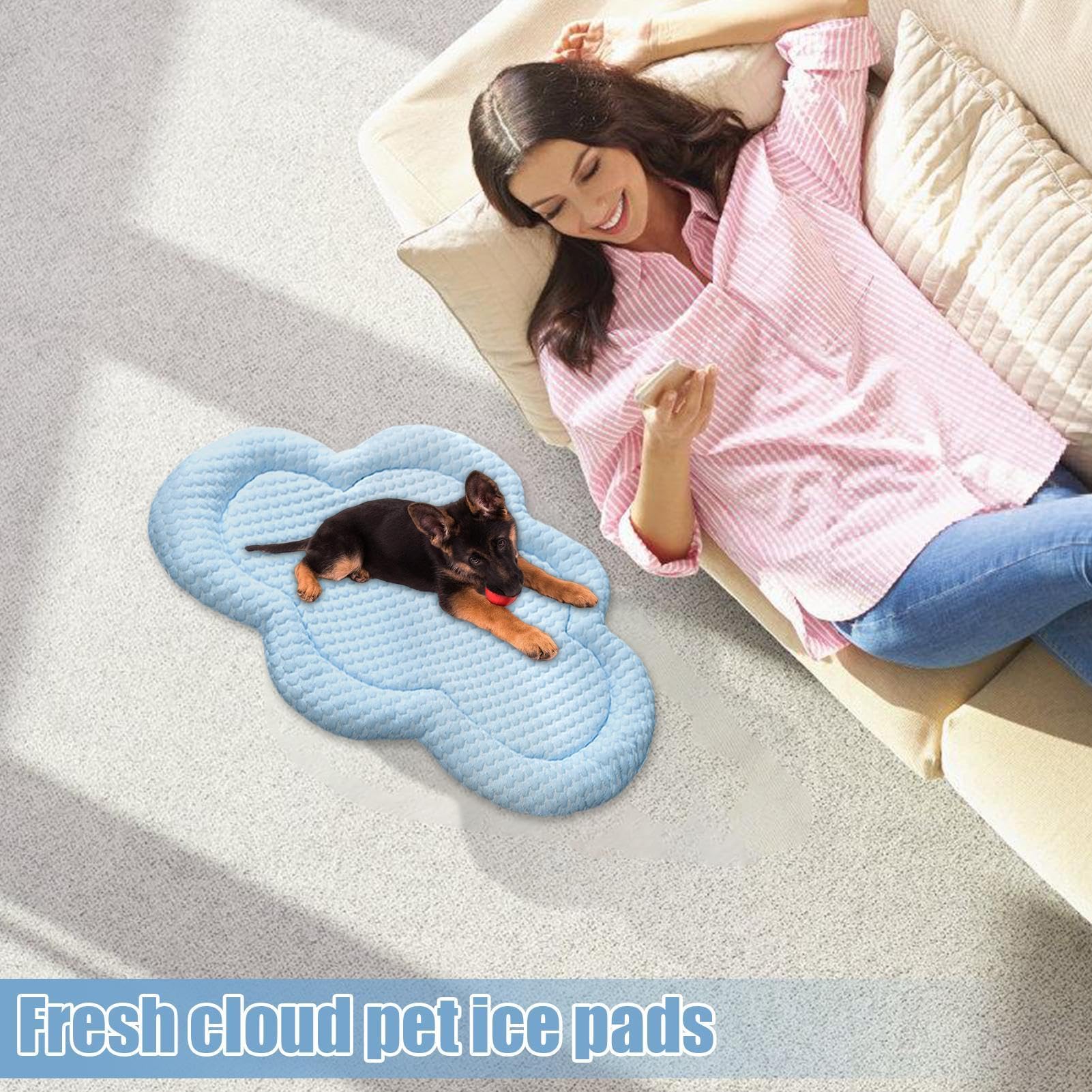 Tappetino refrigerante per cani, a forma di nuvola, , per cani, gatti, cuccioli, gattini, animali domestici, portatile, per estate | cuccioli, , animali domestici, portatile, per
