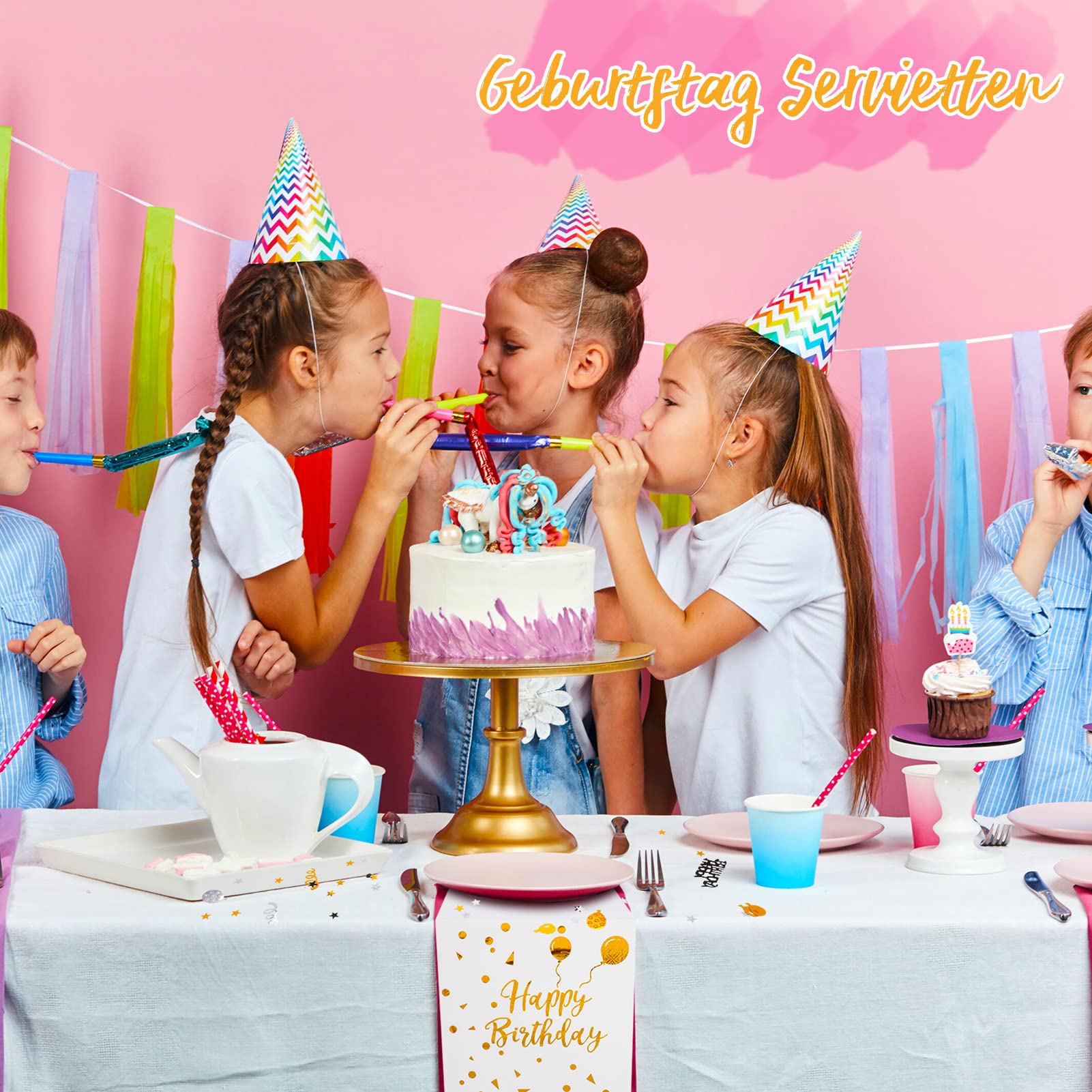 Addobbi Party Decorazione Feste Dusenly - Striscione Triangoli Glitter Oro Per Matrimoni E Fidanzamenti Decorazione Soffitto Party - Foto 3