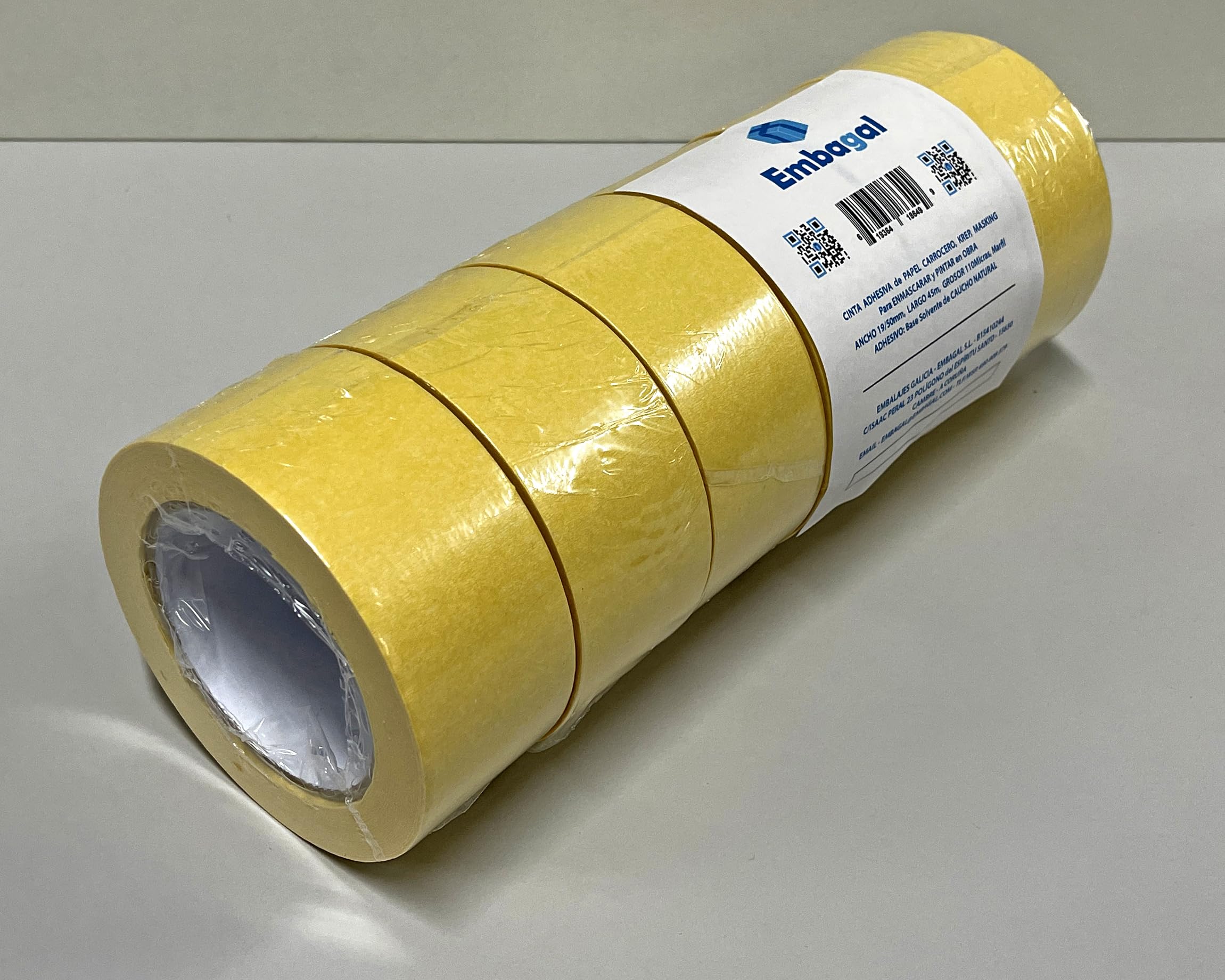 CINTA de PINTOR, CARROCERO, Cinta de PAPEL KREPP | Ancho 50mm, Largo 45m, Grosor 110μMicras | ADHESIVIDAD Media, Sin Residuo | MASKING, PINTAR, ENMASCARAR | Pack: (36ud)