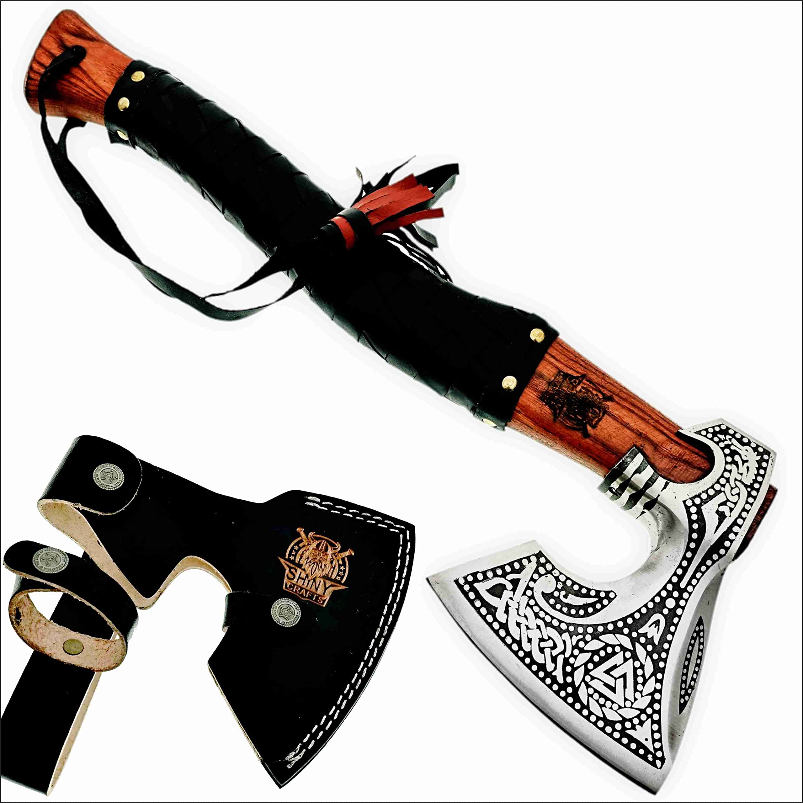 Buy SHINY CRAFTS Viking Axe,Hatchet,Throwing Axes,Weapons,Hand Axe