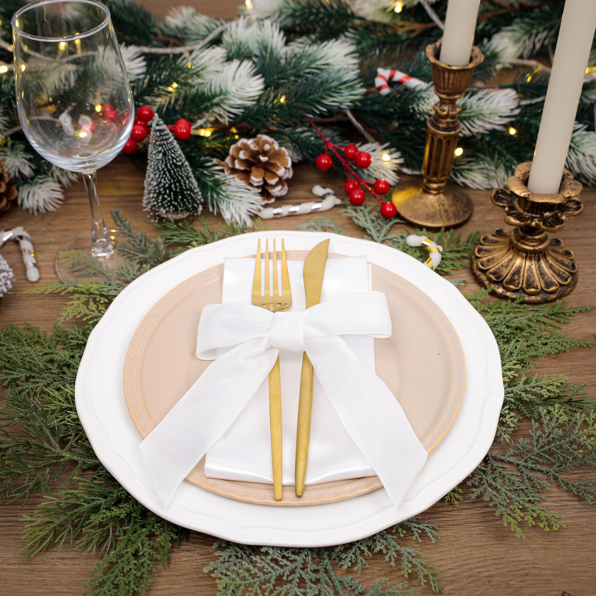 VATIN 38mm Wide Nylon Woven Vintage White Velvet Ribbons by 9 Metres Spool, Black, Perfect use for Choker Gift Wrapping - Image 2