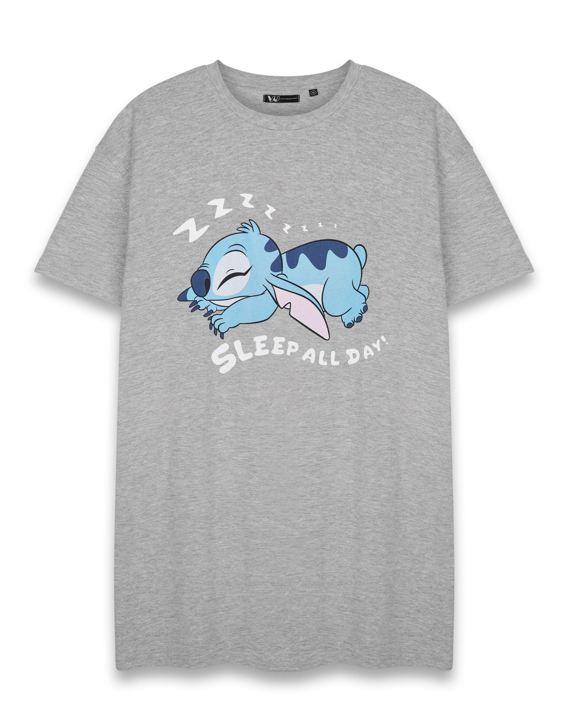 Disney Women's Grey Short Sleeve Nightdress | Marl | Official Merch Large