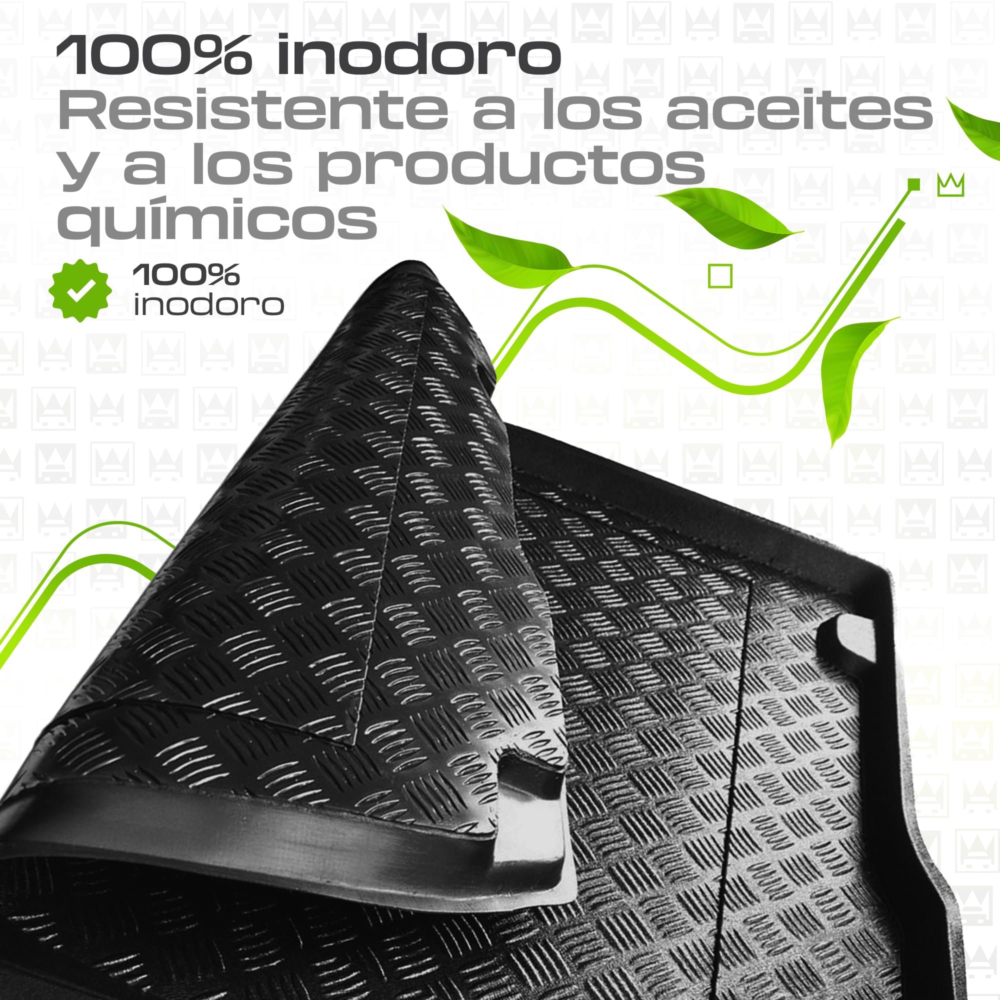 MOTOS Juego de Alfombrillas de Goma para Coche y Alfombrilla de PE para Maletero Adecuado para Fiat Doblo III Desde 2022 Mejora la Comodidad de Tus Viajes con la Alfombrilla Antideslizante para Coche