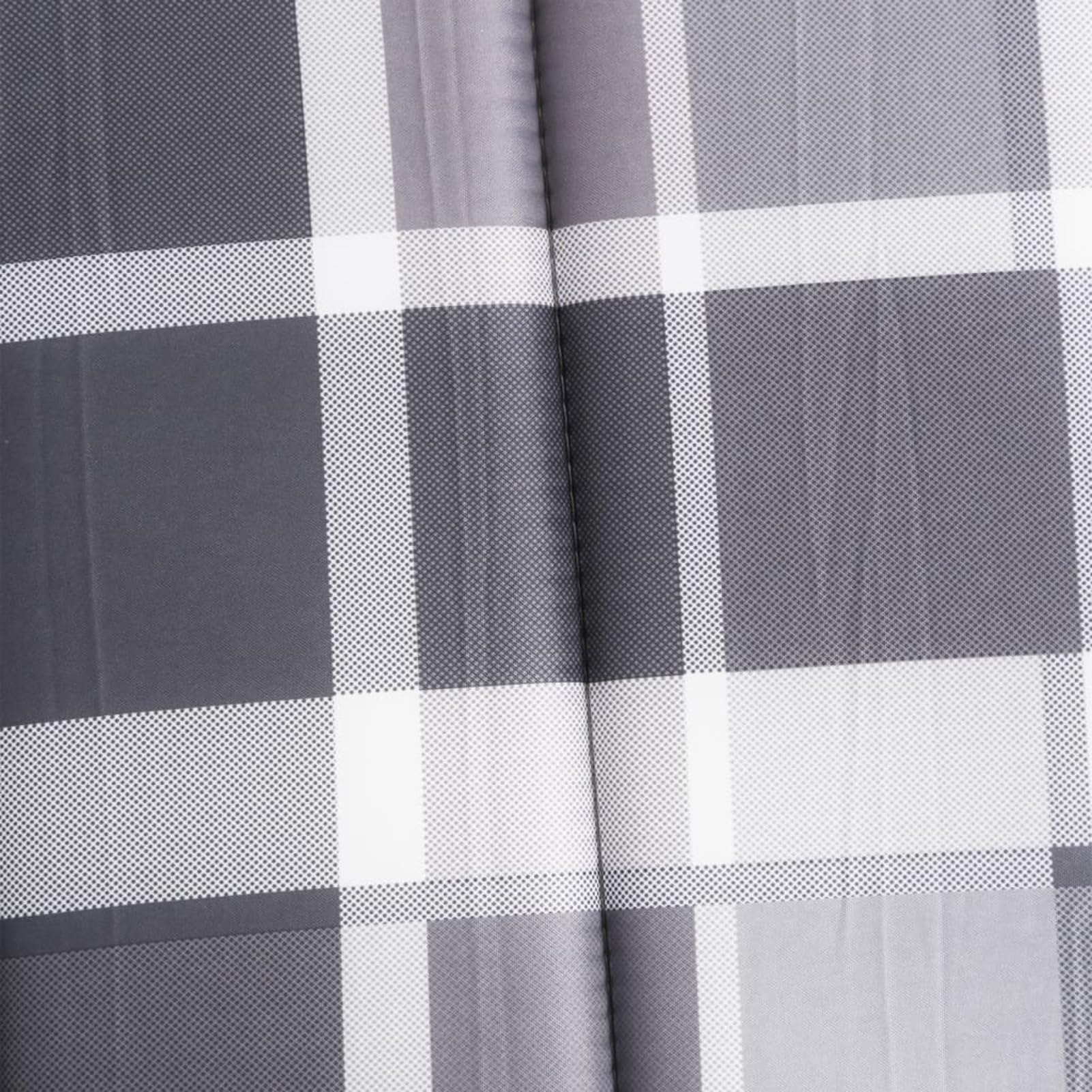 Ligbedkussen 200x70x3 cm oxford stof ruitpatroon grijs