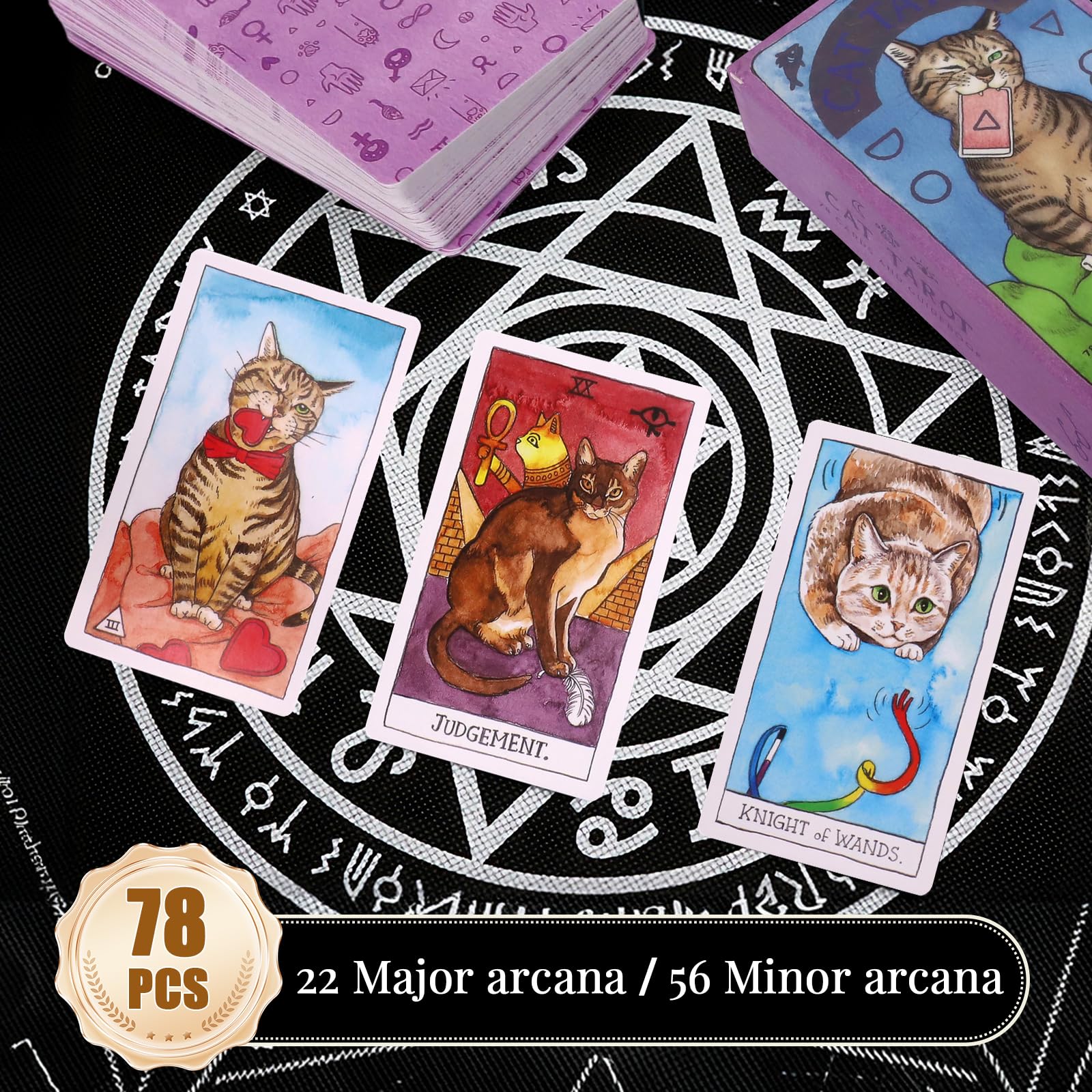 Tarot Cards Deck with Card Storage bag 78 Classic Original Tarot Deck for Fortune Telling Ideal for Beginners to Experts - Image 3