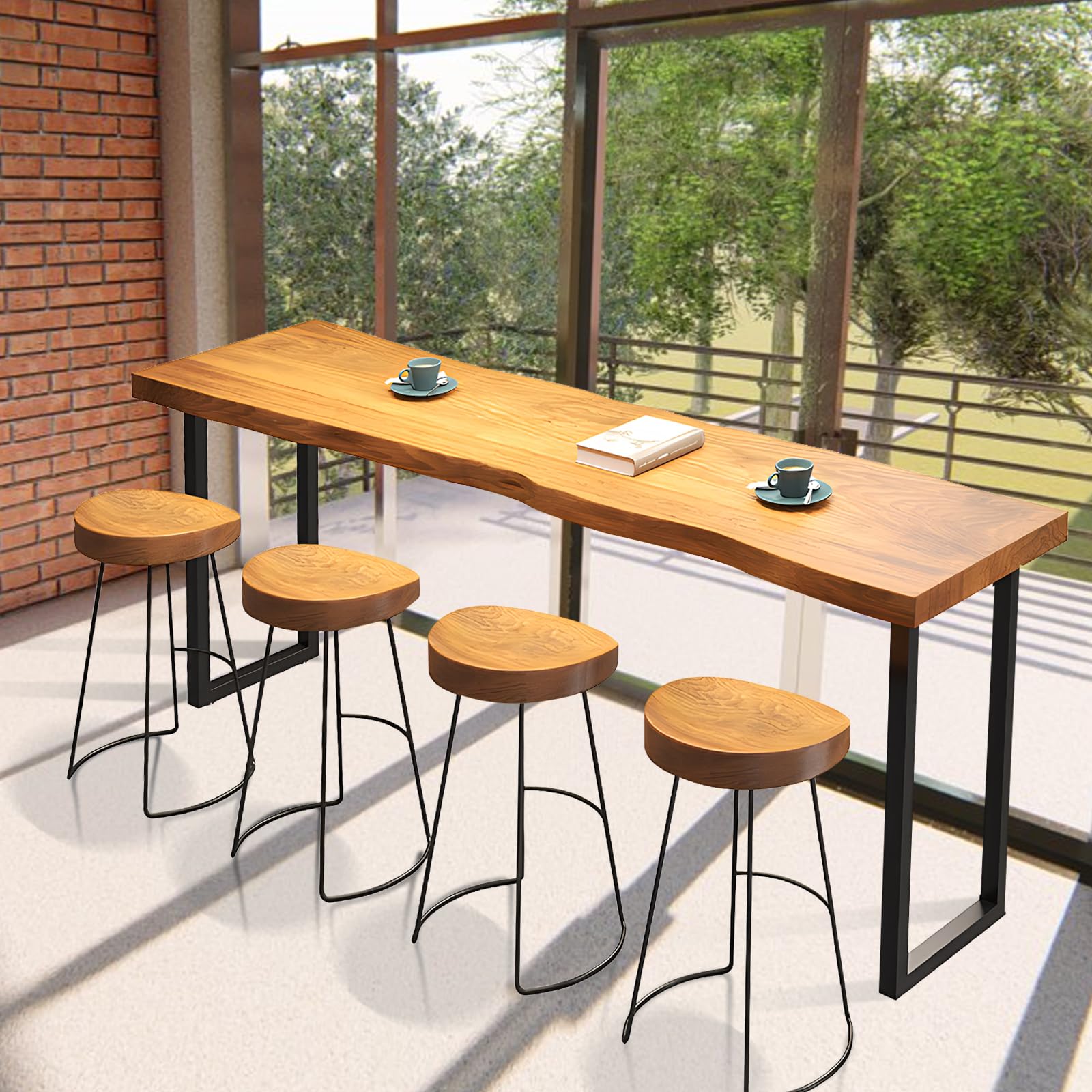 Amazon.com: 47.24 In Bar Table,Counter Height Pub Table with