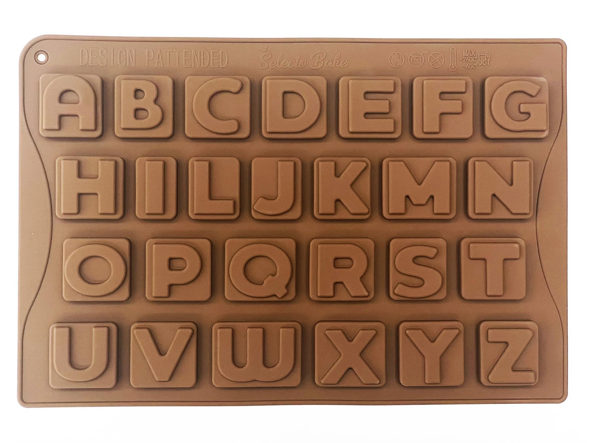 Selecto Bake Stampi in silicone a forma di lettere e numeri, antiaderenti, perfetti per decorare torte, caramelle, cioccolato, feste di compleanno, caramelle gommose