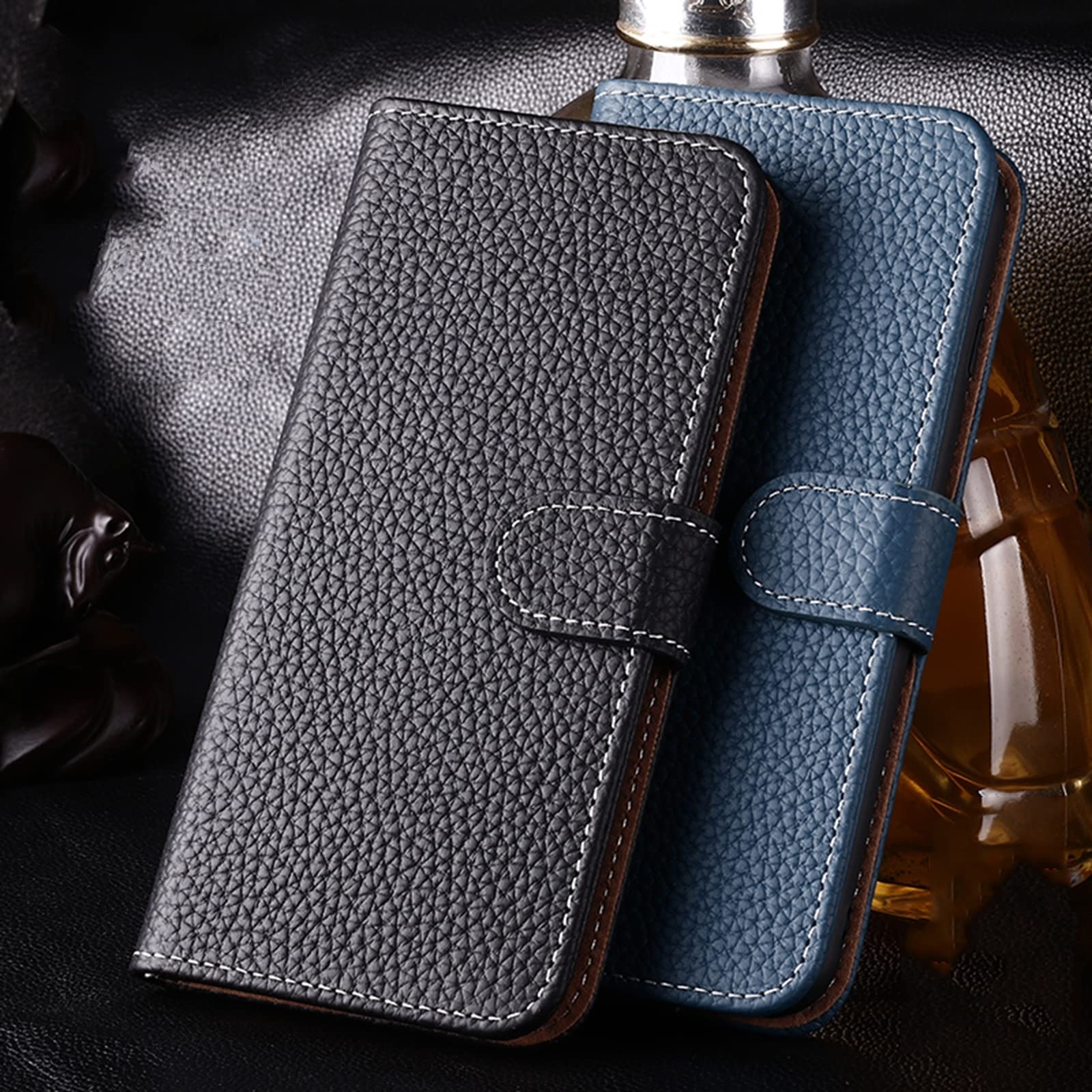 Cover per Sony Xiaomi 12/12Pro, Flip Portafoglio Custodia in Vera Pelle