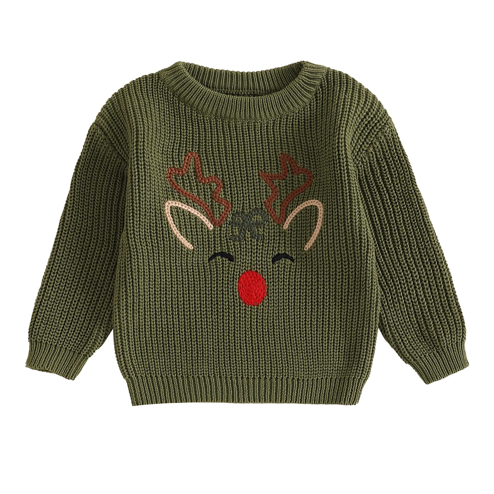 LSFYSZD Toddler Baby Girls Boys Halloween Pumpkin Sweaters Long Sleeve Crew Neck Winter Warm Knitwear Pullover Jumpers Top — view 107