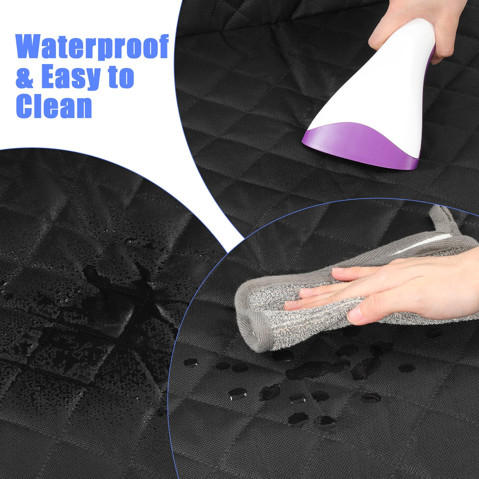 2 Pack Front Dog Car Seat Cover, Waterproof 600D Oxford Pet Car Front Seat Protector with Side Flaps, Nonslip ScratchProof Captain Chair Seats Cover for Cars Trucks SUVs, Standard Size - image 6