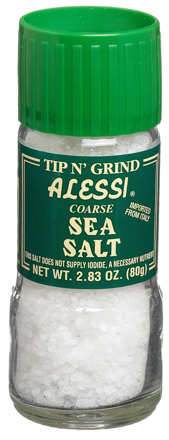 Alessi Coarse Sea Salt, 2.83-Ounce Grinders (Pack of 6)