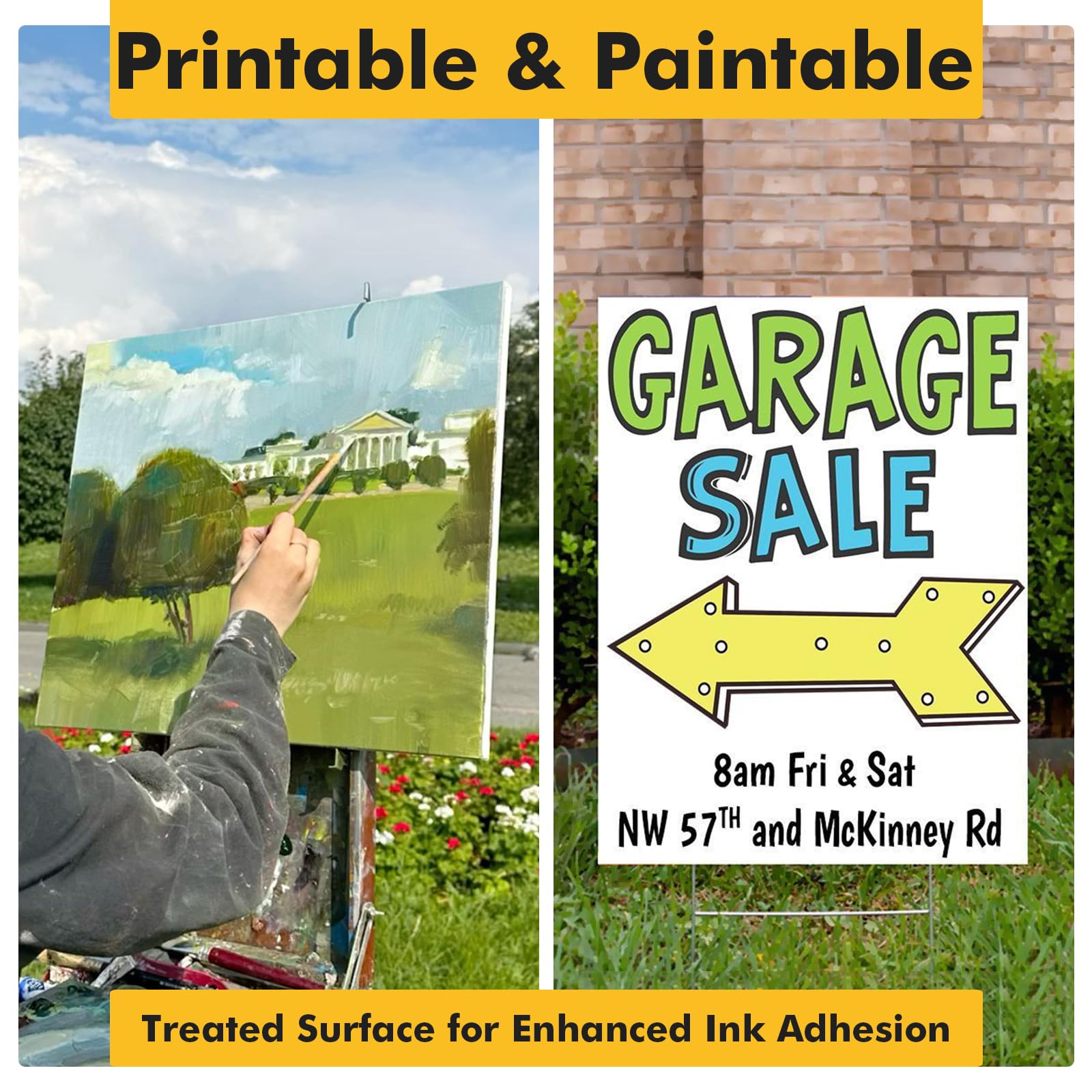 Corrugated Plastic Boards - 4 Pack 24x36 -6