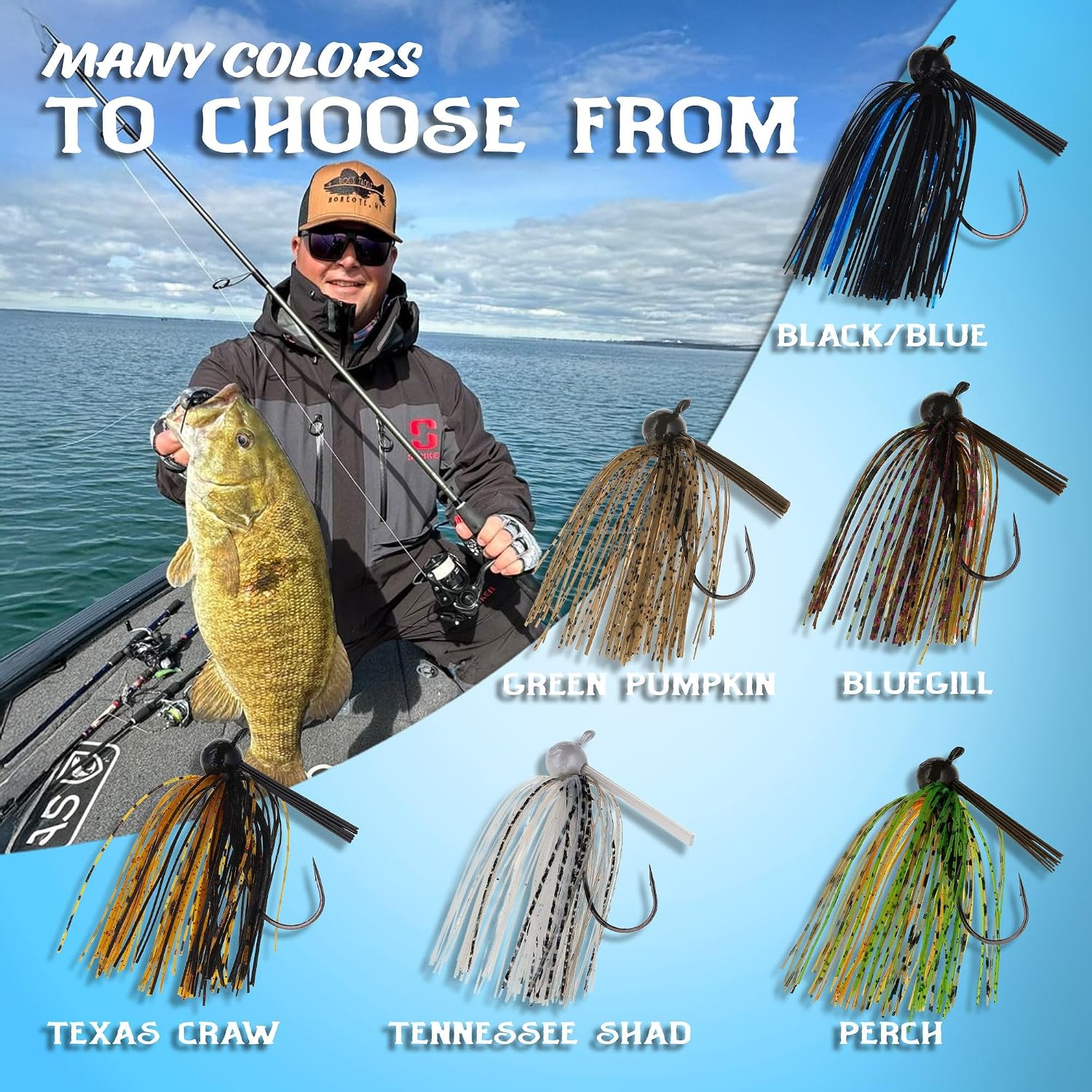 Reaction Tackle Football Jigs, 3-Pack, 1/2 oz, Green Pumpkin, photo 5 of 7