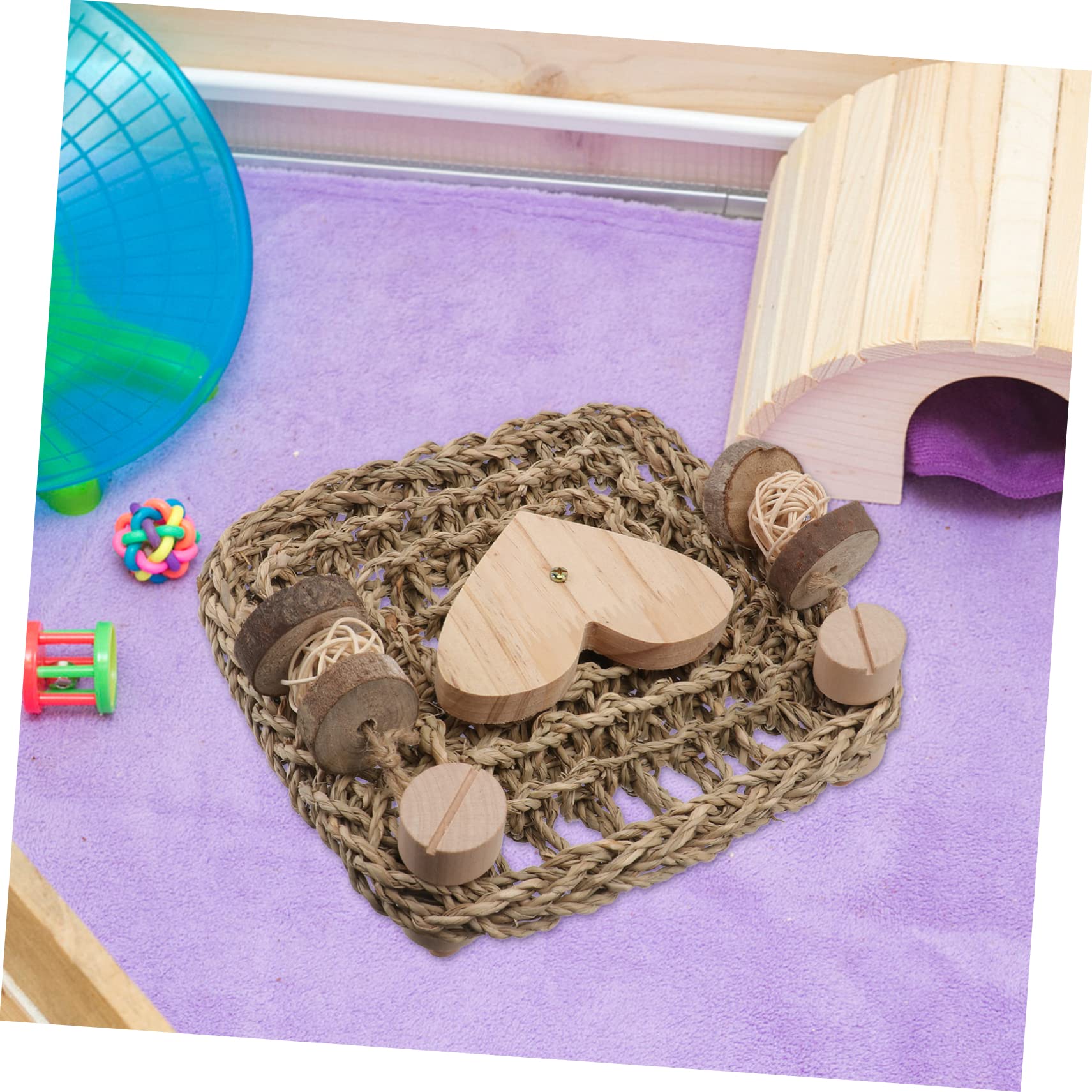 2stücke Käfigmatte Für Kleintiere Handgewebte Grasmatte Für Kaninchen Meerschweinchen Chinchillas Kauspielzeug Bodenmatte Aktivität Gesundheit