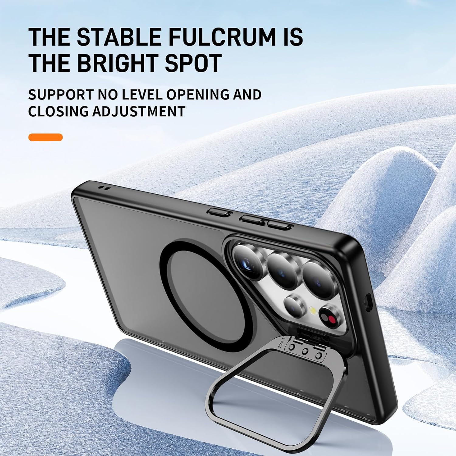 Hitaoyou Magnetic Shockproof for Samsung Galaxy S25 Ultra Case,Transparent Matte Built-in Metal Camera Kickstand Compatible with Magsafe Protective Slim Case for for Galaxy S25 Ultra 6.9" - Image 8