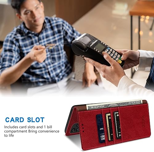 Miniatura 11 de ZZXX Funda tipo cartera para Samsung Galaxy A53 5G con bloqueo RFID, soporte de ranura para tarjetas, funda protectora de cuero magnético fuerte